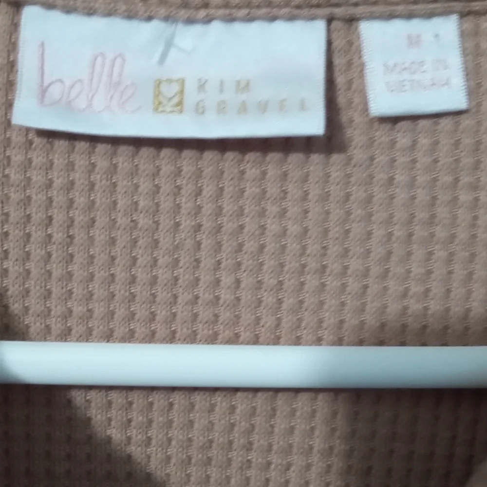 Belle by Kim Gravel Tan Button-Down Shirt - Picture 2 of 6
